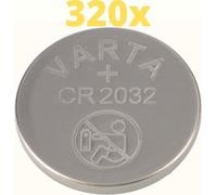 320x Varta Lithium 3V CR2032-P Bulk 3V/220mA loose CR 2032