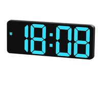 321Wasay Petites horloges numériques de chevet, réveils numériques LED électriques pour la chambre à coucher, mignonne horloge de bureau de voyage, CC, fonctionne avec des piles