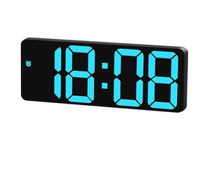 321Wasay Petites horloges numériques de chevet, réveils numériques LED électriques pour la chambre à coucher, mignonne horloge de bureau de voyage, CC, fonctionne avec des piles