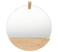 vidaXL Miroir Mural Miroir de Salle de Bain Miroir de Couloir Entrée Salon Salle de Séjour Maison Intérieur 35 cm Bois de Pin Massif