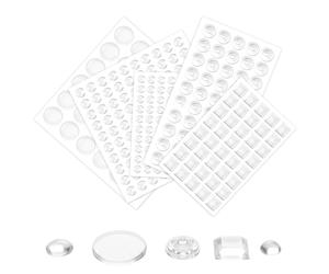 326 Pièces Butée de Porte Autocollante Set - Patin Silicone Transparent en 5 Formes, Pieds en Caoutchouc pour Meubles, Tiroir & Placard, Amortisseur de Bruit avec Adhésif Ultra-Fort