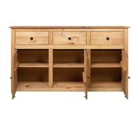 (32885)Moderne Buffet Pin solide Assortiment Panama - VIDAXL - bois massif - 3 tiroirs - plateau robuste - pour salon - 135x40x8
