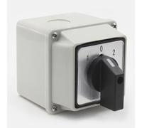 32A Interrupteur avec boîtier extérieur étanche, interrupteur à cames rotatif universel pour convertir les circuits de commande (3 positions 8 bornes)