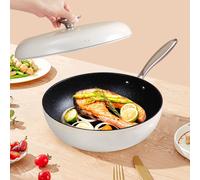 32cm Poêle à frire antiadhésive, Poêle avec couvercle, Cuisinières à gaz, Cuisinières à induction, Poêle à frire avec couvercle