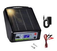 32KM Cloture Electrique Solaire, 2.0J / 12KV Réglable, Mode Jour & Nuit | Panneau Solaire 6W et Batterie 18Ah, IP55 Étanche pour Chevaux, Bovins, Moutons, Sangliers