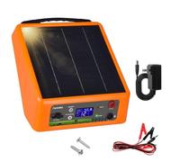 32KM Cloture Electrique Solaire, 2.0J / 12KV Réglable, Mode Jour & Nuit | Panneau Solaire 6W et Batterie 18Ah, IP55 Étanche pour Chevaux, Bovins, Moutons, Sangliers