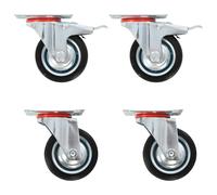 32x Roulettes Pivotantes 75 mm Etabli Panier d'Achat Chariot Roulant vidaXL