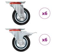32x Roulettes Pivotantes 75 mm Etabli Panier d'Achat Chariot Roulant vidaXL