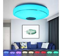 33/40cm de diamètre Wifi Smart Bluetooth LED Plafonnier RGB 3D Sound Music Speeker Lampe à intensité variable APP Remote - 40cm