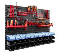 33 bacs gerbables étagère murale plastique couvercle 115 x 78 cm porte-outils atelier garage système de stockage bacs à bec verseur