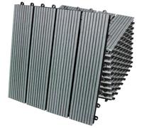 33 Dalles En Bois Composite Gris 30 X 30 Monstershop Gris