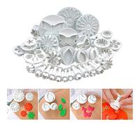 33 pièces Fondant Cookie Plunger Cutter Set Sugarcraft Fleur Feuille Papillon Cœur DIY Dessert Décoration Outils