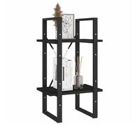 (33019)Moderne Bibliothèque à 2 niveaux industrielle - VIDAXL - bois de pin massif - noir - 2 étagères - 40x30x70 cm 518crz34m88