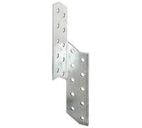 Alberts 330958 Équerre renvoyée | utilisable à droite | galvanisée Sendzimir | 32 x 32 x 170 mm