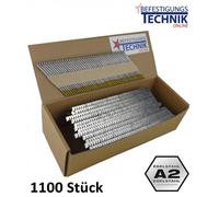 34° Clous en bande 2,8x63mm anneau inox A2 papier pour cloueur Paslode Senco Tjep Haubold 1,1M