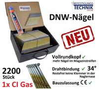 34° DNW clous de décapage 2,8x63mm anneaux Paslode IM90CI IM90XI IM100CI IM100XI DBV 2,2M