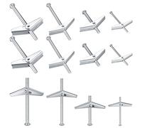 34 Pièces Boulons Ecrou Papillon, M3 M5 M6 Chevilles à Ressort avec Boulons à Bascule, Chevilles avec Vis pour Plaques de Plâtre, Fixations Murales en Plâtre