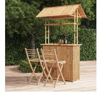 vidaXL Mobilier de bar 3 pièces en bambou