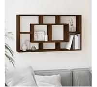 vidaXL Étagère murale 8 compartiments flottante suspendue – Chêne fumé