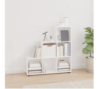 vidaXL Bibliothèque escalier Blanc brillant 107 cm Bois d'ingénierie342605 Blanc G