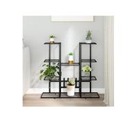 vidaXL Support à plantes 94,5 x 25 x 89 cm en fer noir