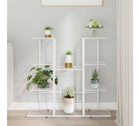 343120 Jardinière 94,5x25x89 cm Blanc Fer