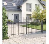 [34324]Porte Double avec verrouillage Gris 299,5x174,5 cm Acier,Poids:24.6 Kg