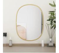 vidaXL Miroir mural de maquillage Doré 40x30 cm