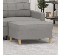 349271 vidaXL Repose-pied Gris clair 70x55x41 cm Tissu