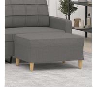 vidaXL Repose-Pied Pouf de Chambre à Coucher Tabouret de Canapé Meuble de Salle de Séjour Maison Intérieur Gris Foncé 70x55x41 cm Tissu