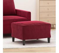 vidaXL Repose-pied en velours rouge bordeaux 60x50x41 cm