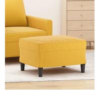 vidaXL Repose-Pied Pouf de Chambre à Coucher Tabouret de Canapé Meuble de Salle de Séjour Maison Intérieur Jaune 60x50x41 cm Velours
