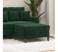 vidaXL Repose-Pied Pouf de Chambre à Coucher Tabouret de Canapé Meuble de Salle de Séjour Maison Intérieur Vert Foncé 70x55x41 cm Velours