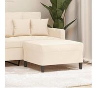 349325 vidaXL Repose-pied Crème 70x55x41 cm Velours