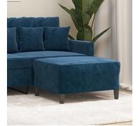 vidaXL Repose-Pied Pouf de Chambre à Coucher Tabouret de Canapé Meuble de Salle de Séjour Maison Intérieur Bleu 70x55x41 cm Velours