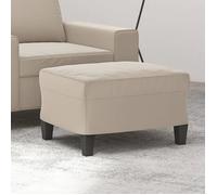 vidaXL Repose-pied en microfibre crème 60x50x41 cm