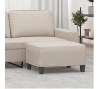 vidaXL Repose-pied en microfibre crème 70x55x41 cm