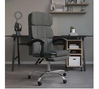 vidaXL Fauteuil inclinable de bureau Gris foncé Tissu