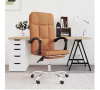 349640 vidaXL Fauteuil inclinable de bureau Marron Similicuir