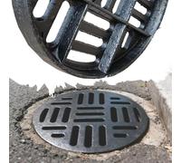 35 40 45 50 60cm Grille De Drainage En Fonte Ronde Grille Caniveau Robuste | Grille De Drainage D'évacuation Crépine De Drainage Ronde Pour Bassin De Captage(55x3cm/21.6x1.2in)