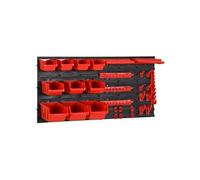 vidaXL 35-delige Sorteersysteemset 77x39 cm polypropeen rood en zwart152205 G