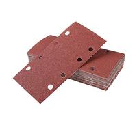35 Feuilles Papier Abrasif pour Ponceuse, 93x185 mm Feuilles Abrasives pour Ponceuse Vibrante, Papier Abrasif Rectangulaire pour Poncer Polir, 8 Trous, Grains 40/60/80/120/240, pour Ponceuses Vibrante