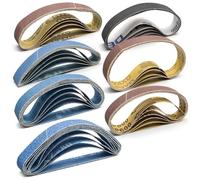 35 Pièces Bandes abrasives 19 x 305 mm, Grain 80/120/240/400/600/800/1000 | Corindon Zirconium Papier Abrasif, pour Ponceuse à Bande Proxxon - Ponçage Métal, Bois & dérouillage