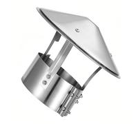 350.0mm Chapeau de Cheminée Rond Inox Capot de Cheminées Réglables Chapeau Ventilation Anti Pluie Capot Toit pour Fumisterie Poele