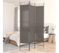 vidaXL Cloison de séparation 350148 - 3 panneaux, tissu anthracite, 120x200 cm