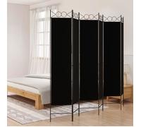 vidaXL Kamerscherm met 6 panelen 240x200 cm stof zwart350161 Noir G