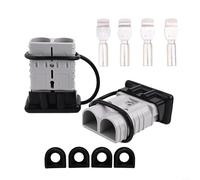 350A Connecteur rapide Power Connector Kit pour câble 2/0 AWG, étanche avec capuchon de protection, cuivre plaqué argent pour treuil, remorque, chariots élévateurs