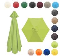 350CM/8 Baleines Auvent De Remplacement Pour Parasol De Jardin, Toile De Parasol Déporté, Housse De Rechange Pour Parasol D'extérieur, Polyester Anti UV 50+(Grass green,8 RIBS/300CM(9.8FT))