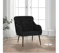 vidaXL Fauteuil Relax en velours Noir 63x76x80 cm