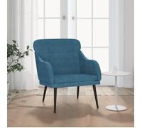 vidaXL Fauteuil - Bleu velours